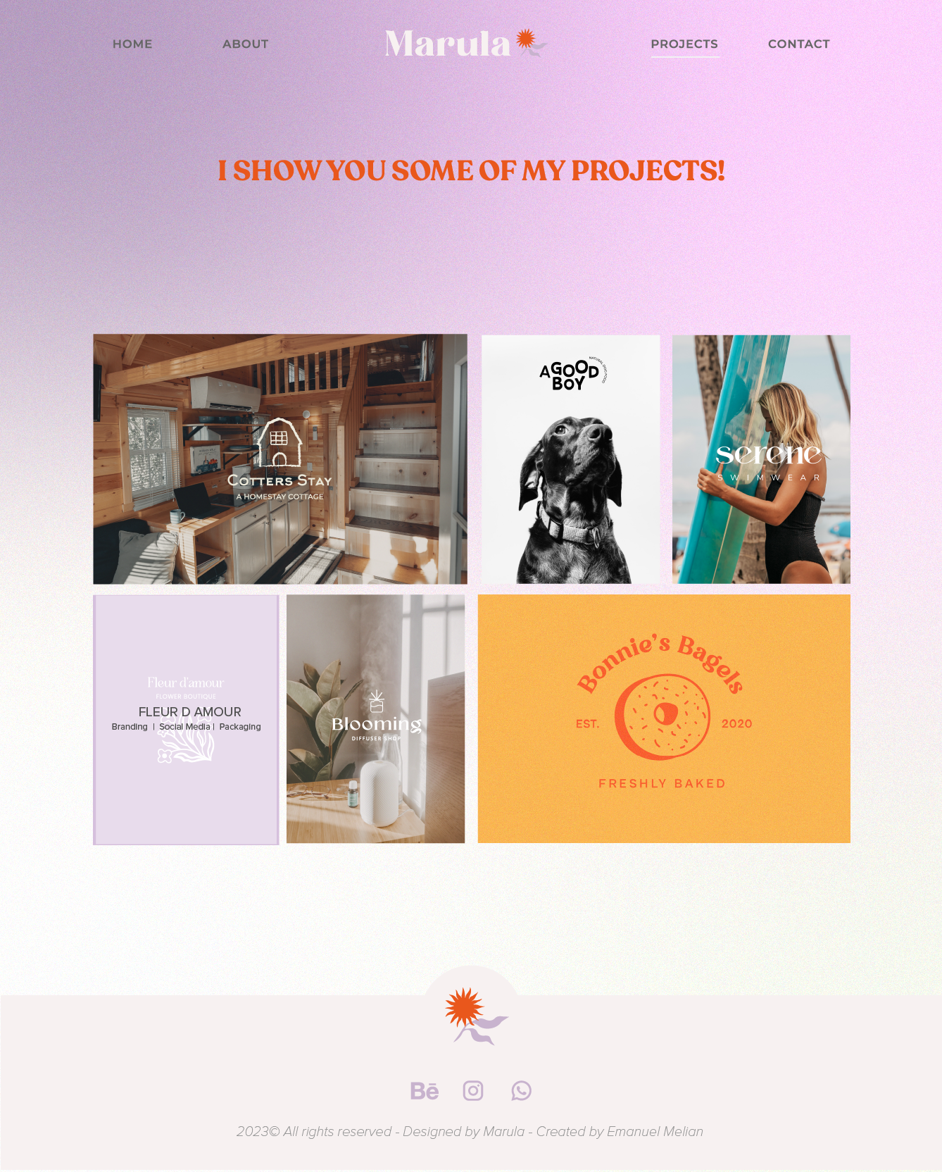 Mariana Medina's graphic design portfolio website